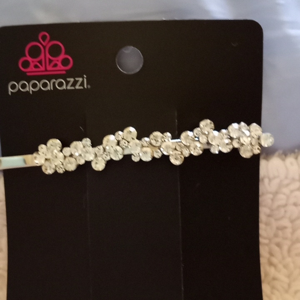 Starry Sprinkles White Hair Clip